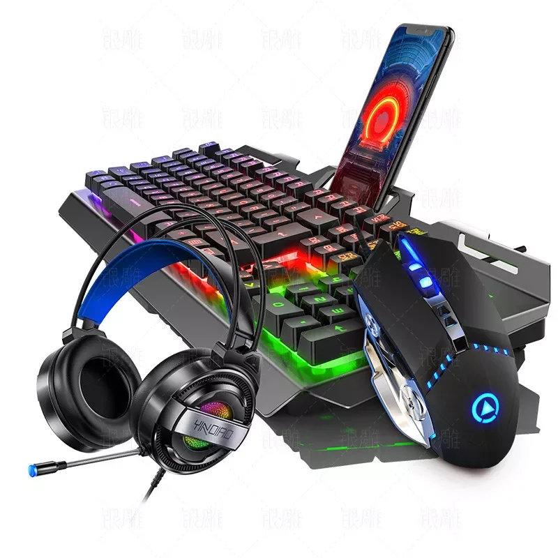 New V2 Gaming Keyboard Mouse Headset Set Mechanical Feel Game 104 Keys Keyboards 3200DPI Mice Headphone Combos for PC Gamer
New V2 Gaming Keyboard Mouse Headset Set Mechanical Feel Game 104 Keys Keyboards 3200DPI Mice Headphone Combos for PC Gamer