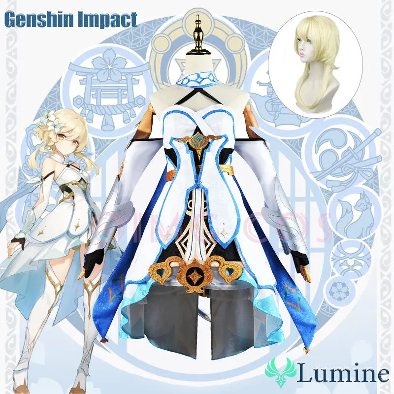 Lumine Cosplay Costume Genshin Impact Adult Carnival Uniform Wig Anime Halloween Costumes Women Game Lesser Lord Kusanali
Lumine Cosplay Costume Genshin Impact Adult Carnival Uniform Wig Anime Halloween Costumes Women Game Lesser Lord Kusanali