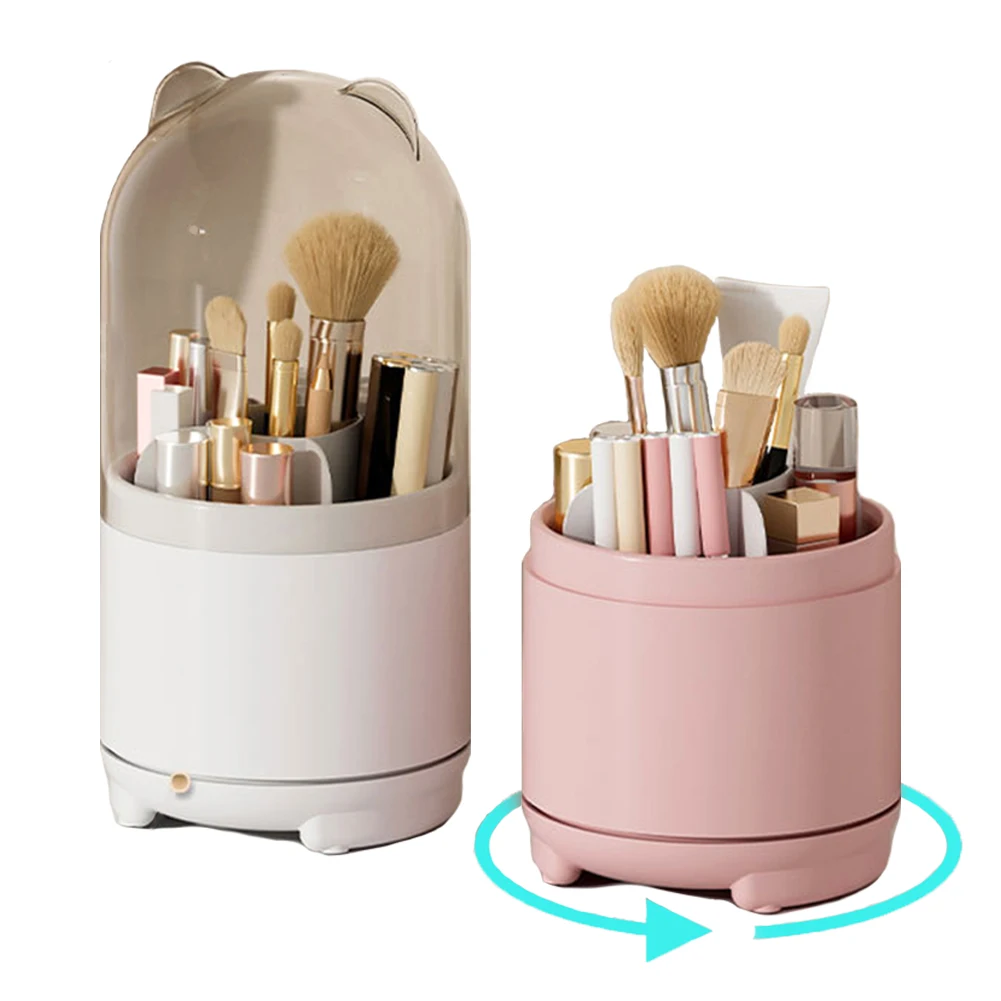 360° Rotating Makeup Brush Storage Box Desktop Cosmetic Organizer Container Lipstick Eyebrow Pencil Brush Dress Table Tools Rack 
360° Rotating Makeup Brush Storage Box Desktop Cosmetic Organizer Container Lipstick Eyebrow Pencil Brush Dress Table Tools Rack