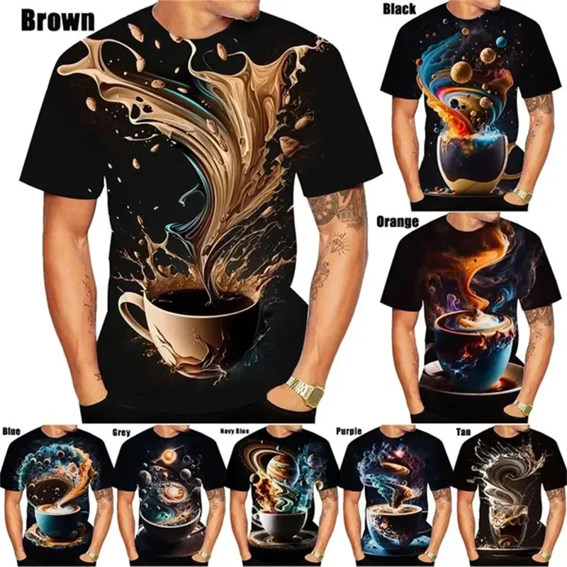 2023 Summer Men's T-shirt Fashion 3D Printed Coffee Personality Boys kids Clothing High Quality Loose Round Collar Unisex Tees
2023 Summer Men's T-shirt Fashion 3D Printed Coffee Personality Boys kids Clothing High Quality Loose Round Collar Unisex Tees