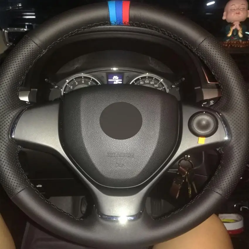 Black Genuine Leather DIY Hand-stitched Car Steering Wheel Cover for Suzuki Alivio 2015 2016
Black Genuine Leather DIY Hand-stitched Car Steering Wheel Cover for Suzuki Alivio 2015 2016