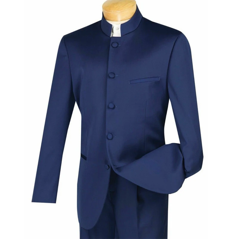 Мужские облегающие костюмы с атласным воротником-стойкой, темно-синий смокинг для жениха на свадьбу, вечеринку, мужской модный костюм из 2 предметов, пиджак и брюки
Мужские облегающие костюмы с атласным воротником-стойкой, темно-синий смокинг для жениха на свадьбу, вечеринку, мужской модный костюм из 2 предметов, пиджак и брюки