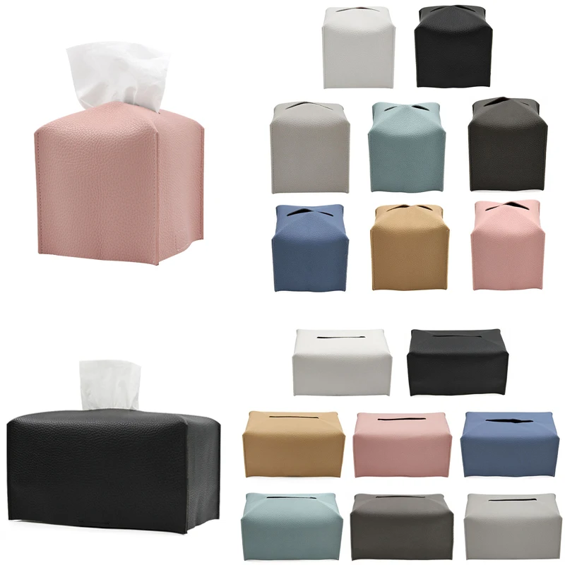 Tissue Box Cover Holder Square Decoration PU Leather Facial Tissues Case Roll Paper Dispenser For Bathroom Vanity Countertop
Tissue Box Cover Holder Square Decoration PU Leather Facial Tissues Case Roll Paper Dispenser For Bathroom Vanity Countertop