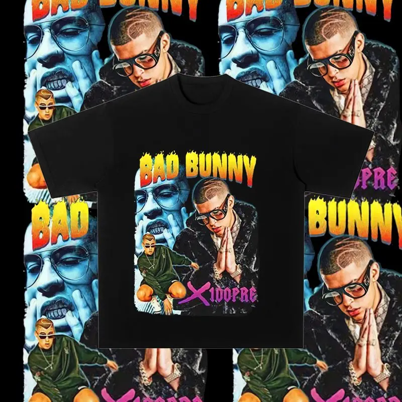 Bad Bunny Rapper Printed T-Shirt Men's Casual Retro Star Hip Hop Streetwear T-Shirt Fashion Harajuku Oversized Shirt Cotton Tops
Bad Bunny Rapper Printed T-Shirt Men's Casual Retro Star Hip Hop Streetwear T-Shirt Fashion Harajuku Oversized Shirt Cotton Tops