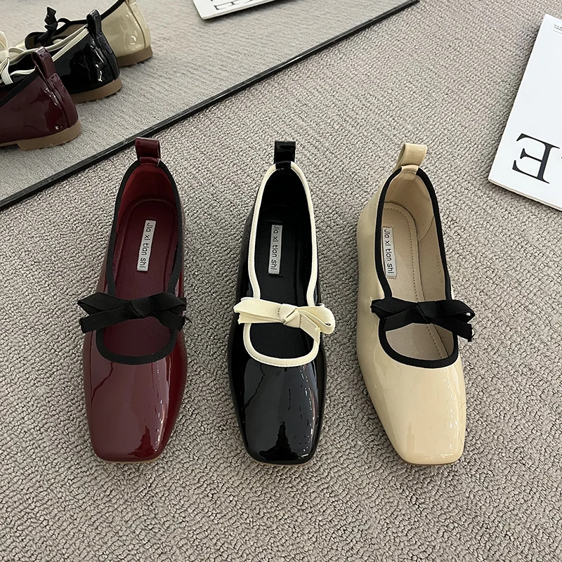 

Women Fashion Flats Square Toe Casual Female Shallow Slip On Mules Woman Soft Sole Moccasin Shoe Loafers Ballet Flats Shoes