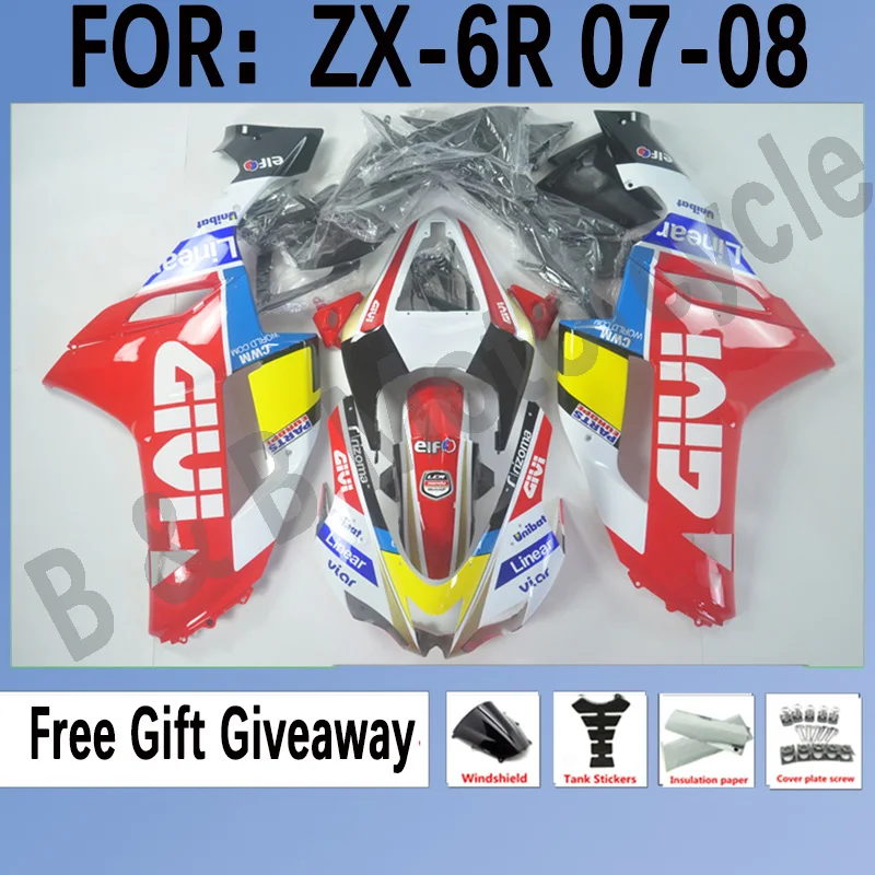New ABS Motorcycle Injection Mold Fairings Kit for Kawasaki Ninja ZX-6R ZX6R 636 2007 2008 07 08 Bodywork Fairings Red White
New ABS Motorcycle Injection Mold Fairings Kit for Kawasaki Ninja ZX-6R ZX6R 636 2007 2008 07 08 Bodywork Fairings Red White