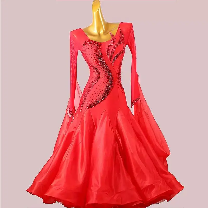 Платье Waltz для Бальных соревнований, костюм для танцев и представлений, высококачественные Вечерние наряды для вечеринок, наряды для концерта со стразами, сексуальная спина 
Платье Waltz для Бальных соревнований, костюм для танцев и представлений, высококачественные Вечерние наряды для вечеринок, наряды для концерта со стразами, сексуальная спина