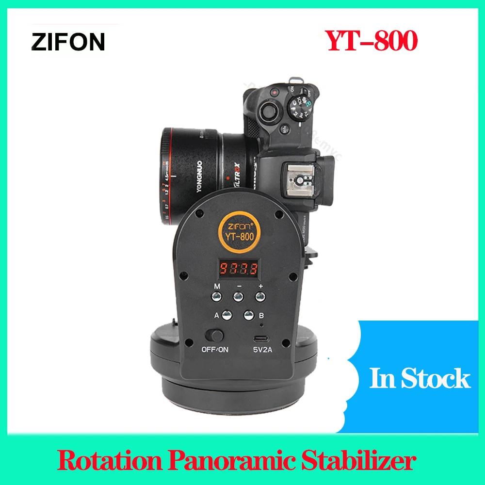 ZIFON YT-800 Rotation Panoramic Stabilizer For Phones Mirrorless Cameras Remote Control Pan Tilt Electric Motorized Tripod head
ZIFON YT-800 Rotation Panoramic Stabilizer For Phones Mirrorless Cameras Remote Control Pan Tilt Electric Motorized Tripod head