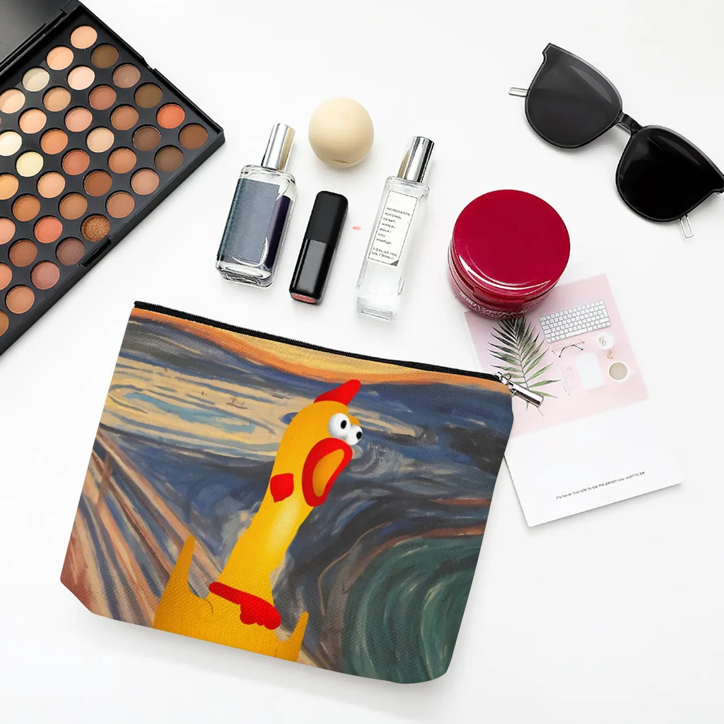 Rubber Chicken Scream Linen Women Cosmetic Bag Cute Dog Makeup Pouch Lady Tote Purse Travel Organizer Case
Rubber Chicken Scream Linen Women Cosmetic Bag Cute Dog Makeup Pouch Lady Tote Purse Travel Organizer Case