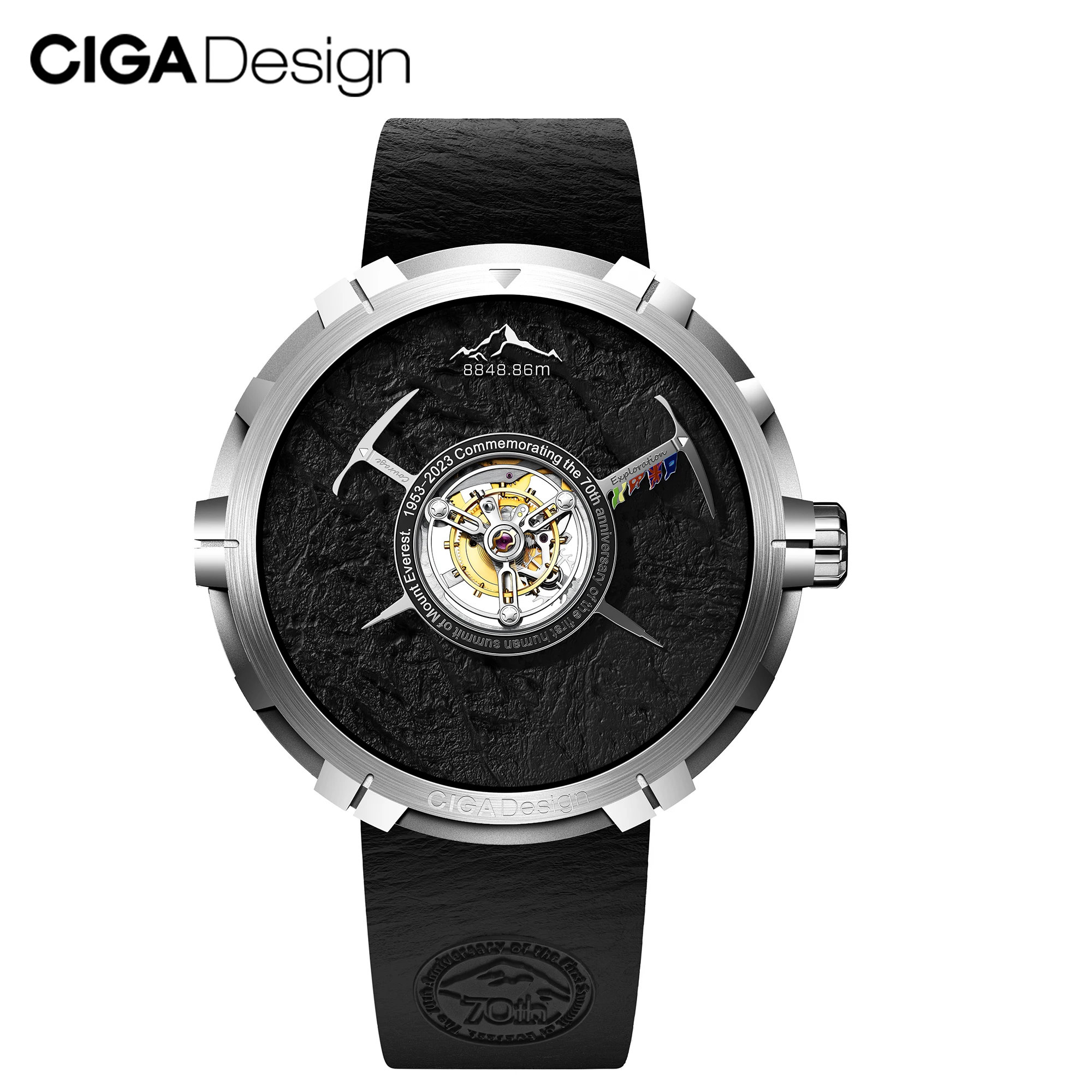 Мужские часы CIGA Design Central Tourbillon 2024 крепление Everest Homage Edition роскошные автоматические