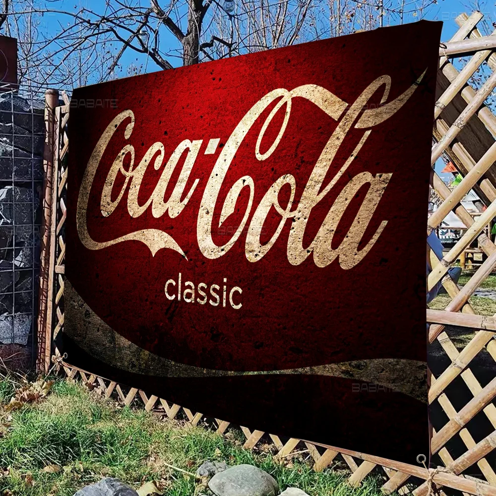 C-COCA-COLAS Флаги большого размера с узорами для печати Интересные украшения дня