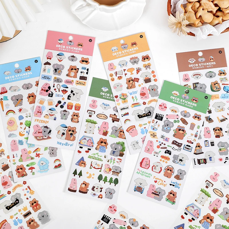 

Kawaii Bunny Koala Daily Life PET Decorative Stickers DIY Scrapbooking Diary Album Journal Sticker Stationery School Supplies