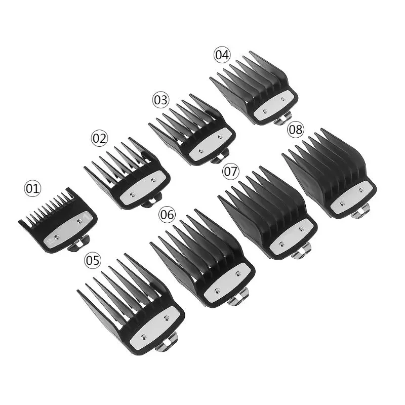 8pcs Professional Cutting Guide Comb for Wahl with Metal Clip #3171-500-1/8" to 1" Set 
8pcs Professional Cutting Guide Comb for Wahl with Metal Clip #3171-500-1/8" to 1" Set