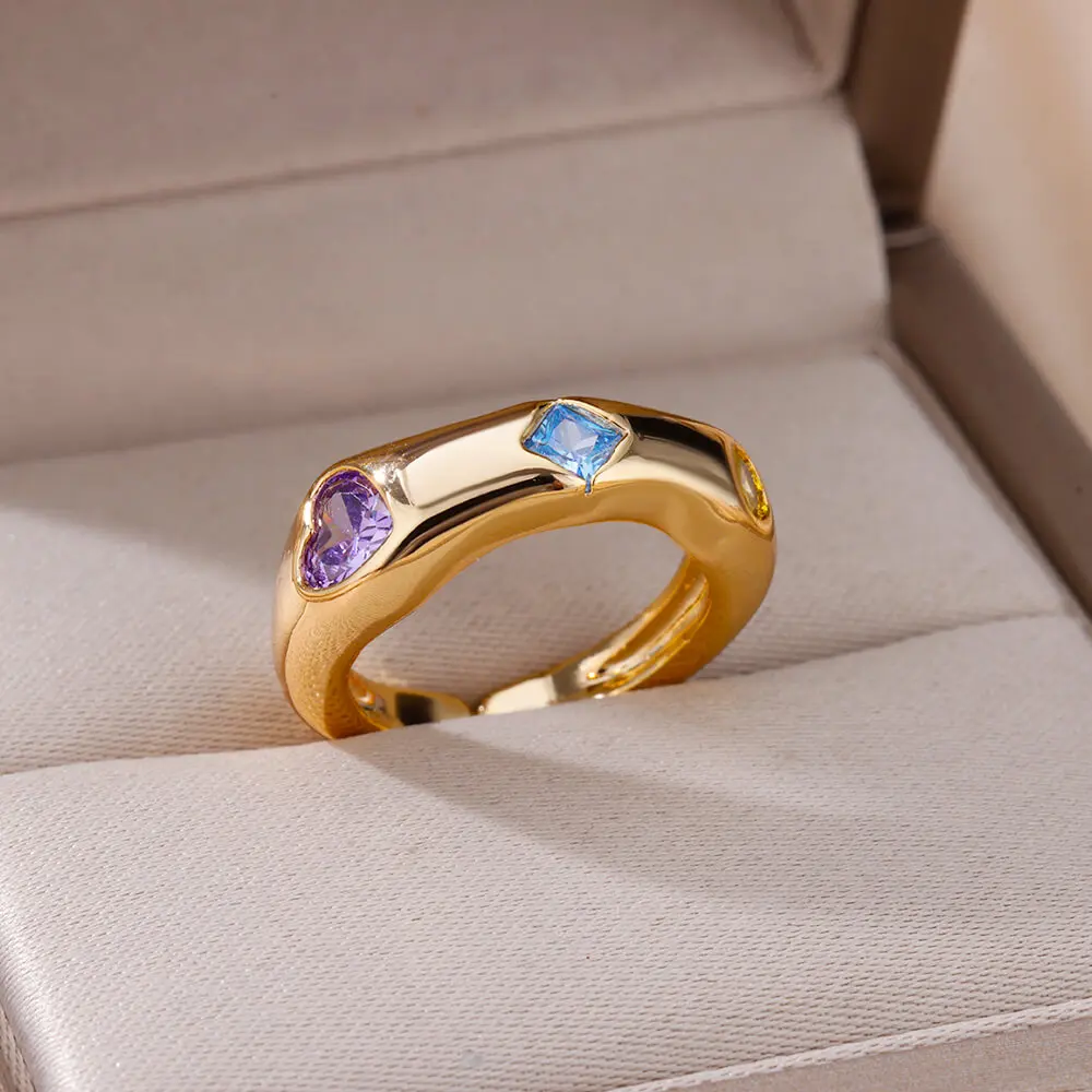 Irregular Zircon Heart Rings for Women Open Gold Color Stainless Steel Ring 2023 Trend New in Wedding Aesthetic Jewelry anillos
Irregular Zircon Heart Rings for Women Open Gold Color Stainless Steel Ring 2023 Trend New in Wedding Aesthetic Jewelry anillos