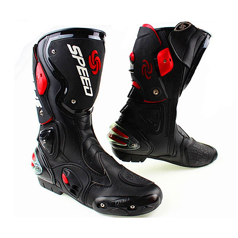 Microfiber Leather Motorcycle Boots Men's SPEED Racing Dirt Bike Boots Knee-high Motocross Boots Riding Motorboats
Microfiber Leather Motorcycle Boots Men's SPEED Racing Dirt Bike Boots Knee-high Motocross Boots Riding Motorboats