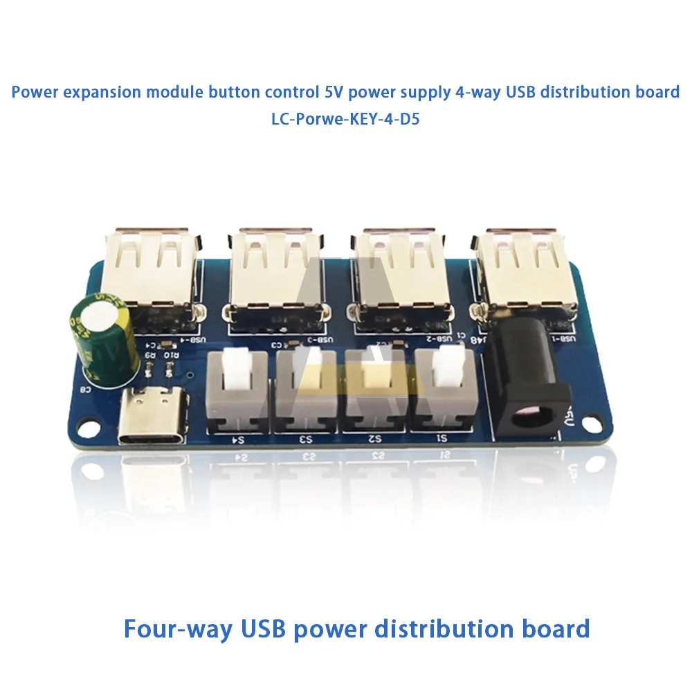 DC 5V Power Expansion Module Key Control Power Supply 4-way USB Power Distribution Board power supply hub 5V to 5V USB
DC 5V Power Expansion Module Key Control Power Supply 4-way USB Power Distribution Board power supply hub 5V to 5V USB