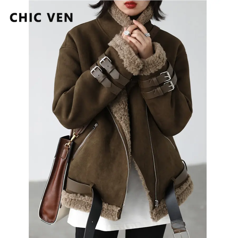 CHIC VEN Women's Jackets Thick Warm Streetwear Coats Retro Motorcycle Overcoat Plush Jacket Woman Windbreaker Autumn Winter 2022
CHIC VEN Women's Jackets Thick Warm Streetwear Coats Retro Motorcycle Overcoat Plush Jacket Woman Windbreaker Autumn Winter 2022