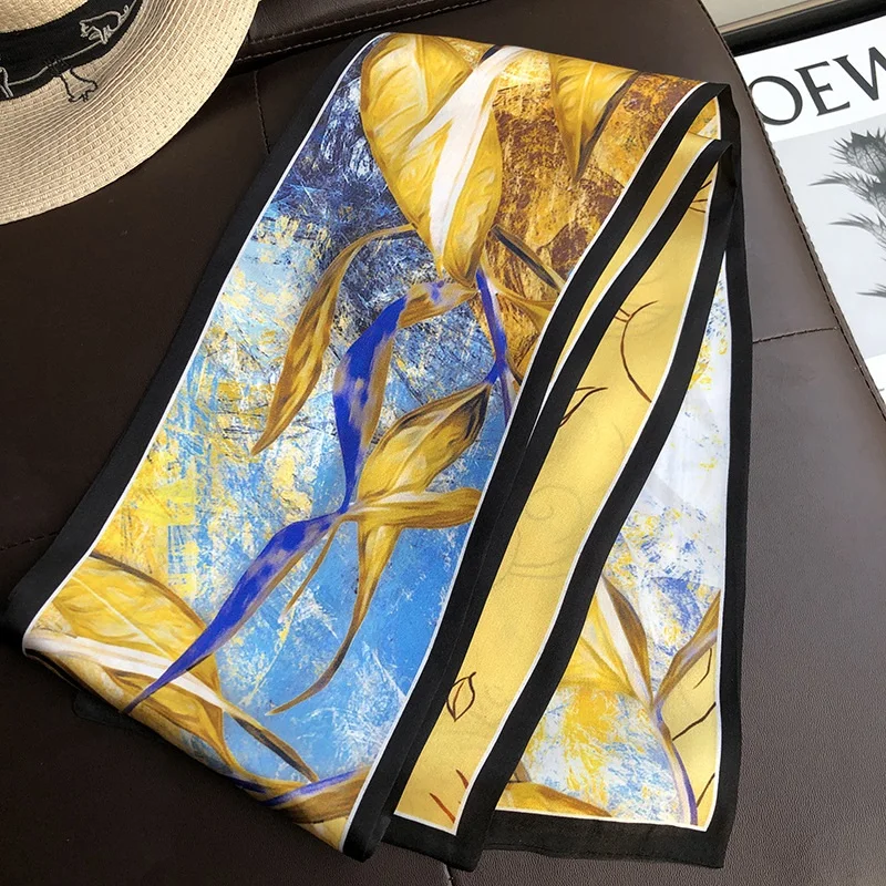 100% Silk Head Scarves Hairband Double Layer Silk Wraps Neckerchief Necktie Womens Fashoin Print Narrow Long Foulard 145*16cm
100% Silk Head Scarves Hairband Double Layer Silk Wraps Neckerchief Necktie Womens Fashoin Print Narrow Long Foulard 145*16cm