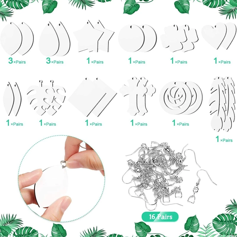 95AB 32 Pieces Sublimation Blank Earrings Sublimation Printing Earrings Heat Transfer Wire Hooks Earrings Unfinished Wood in 12
95AB 32 Pieces Sublimation Blank Earrings Sublimation Printing Earrings Heat Transfer Wire Hooks Earrings Unfinished Wood in 12