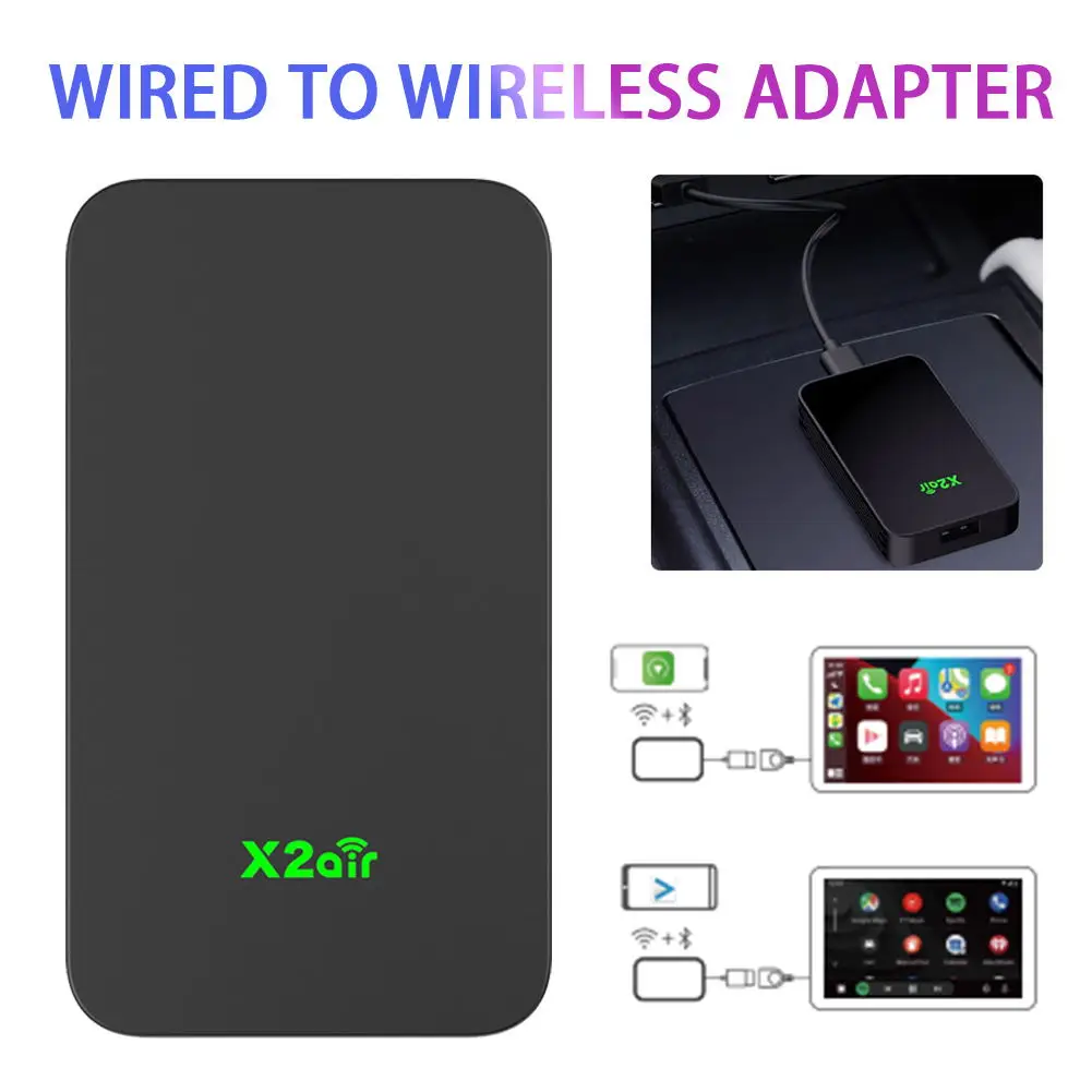 Wired to Wireless Adapter for CarPlay&Android Auto Mini Adapter Multimedia Player Plug and Play Dongle Box for iOS and Android
Wired to Wireless Adapter for CarPlay&Android Auto Mini Adapter Multimedia Player Plug and Play Dongle Box for iOS and Android