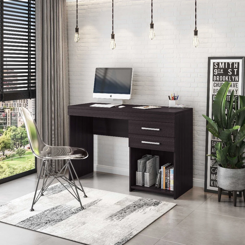 Brown Computer Desk for Home Office or Bedroom, with Drawers, Ideal for Small Spaces
Brown Computer Desk for Home Office or Bedroom, with Drawers, Ideal for Small Spaces