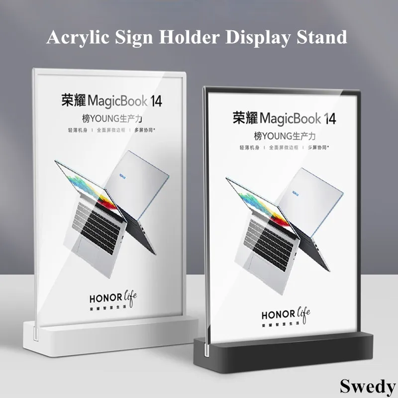 A6 100x150mm Double Side T-Shaped Desktop Acrylic Sign Holder Display Stand With Gold Borders Table Menu Price Listing Frame
A6 100x150mm Double Side T-Shaped Desktop Acrylic Sign Holder Display Stand With Gold Borders Table Menu Price Listing Frame