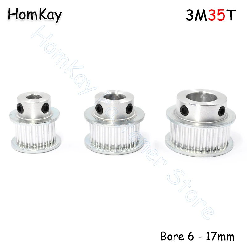 35T 3M Timing Pulley Bore 6 6.35 7 8 10 12 - 17mm 35 Tooth Synchronous Wheels 3D Printer Accessories Parts for Belt width 10mm
35T 3M Timing Pulley Bore 6 6.35 7 8 10 12 - 17mm 35 Tooth Synchronous Wheels 3D Printer Accessories Parts for Belt width 10mm