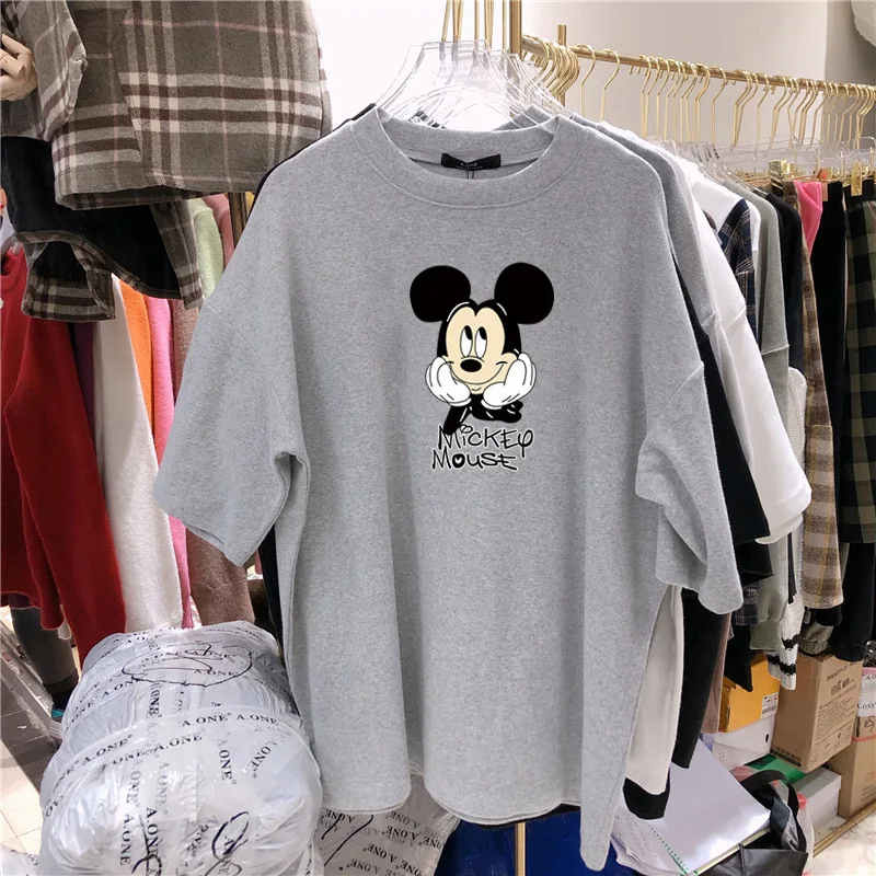 Women T Shirt Kawaii Mickey Mouse Cartoon Print Short-Sleeved T-Shirt Korean Fashion Harajuku Clothes O Neck Loose Summer Top
Women T Shirt Kawaii Mickey Mouse Cartoon Print Short-Sleeved T-Shirt Korean Fashion Harajuku Clothes O Neck Loose Summer Top