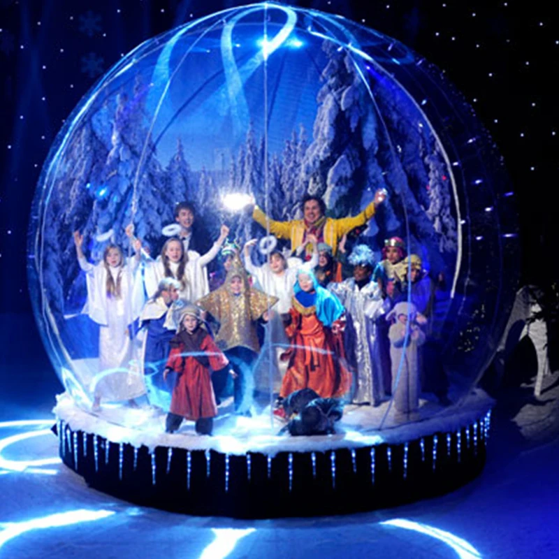 

Рождественская гигантская надувная фотобудка в виде снежного шара диаметром 2/3/4 м, надувной домик для прыжков, снежный шар с воздуходувкой