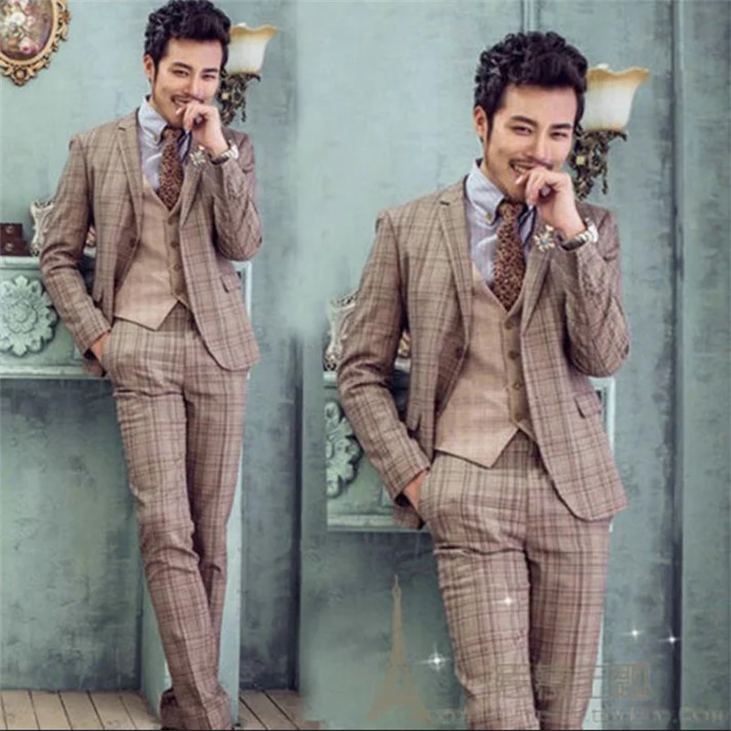 Three-piece set blazer men pant designs lattice suit men costume homme terno masculino marriage wedding suits for men's vest
Three-piece set blazer men pant designs lattice suit men costume homme terno masculino marriage wedding suits for men's vest