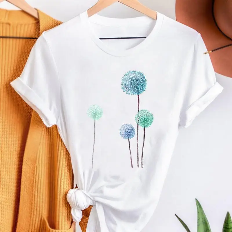 Dandelion Plant New Short Sleeve Summer Fashion Women Graphic T Top Shirt Stylish Print T-shirts Cartoon Female Tee T-Shirt
Dandelion Plant New Short Sleeve Summer Fashion Women Graphic T Top Shirt Stylish Print T-shirts Cartoon Female Tee T-Shirt