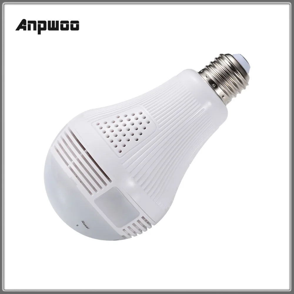 2pcs 960P Anpwoo DP001 Bulb Type Fisheye Lens 360 Panoramic wireless WIFI IP Camera H.264 Built-in Microphone Motion Detection
2pcs 960P Anpwoo DP001 Bulb Type Fisheye Lens 360 Panoramic wireless WIFI IP Camera H.264 Built-in Microphone Motion Detection