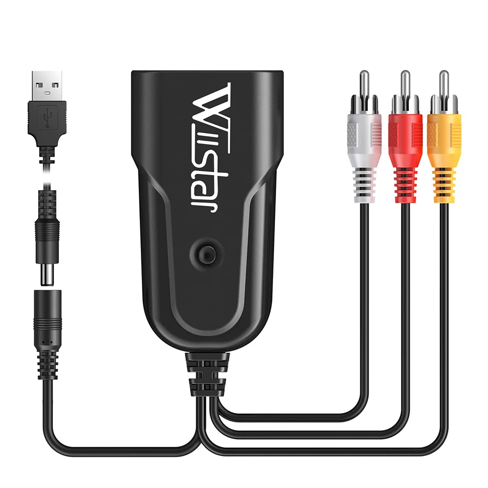 Преобразователь HDMI в RCA AV/CVSB L/R видеобокс HD 1080P 1920*1080 60 Гц HDMI2AV поддержка NTSC PAL выход