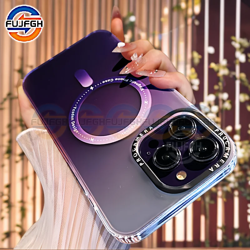 Luxury Translucent Matte Gradient Magnetic Magsafe Wireless Charging Case for IPhone 14 13 12 11 Pro Max Mini Plus Acrylic Cover
Luxury Translucent Matte Gradient Magnetic Magsafe Wireless Charging Case for IPhone 14 13 12 11 Pro Max Mini Plus Acrylic Cover