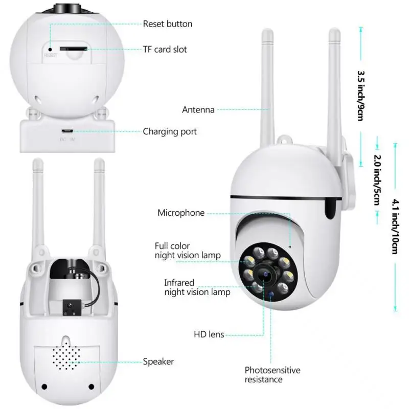 Ip Camera App Control Hd Surveillance 2.4g Ulooka Baby Monitor Security Protection Smart Home Night Vision Wifi Motion Detection
Ip Camera App Control Hd Surveillance 2.4g Ulooka Baby Monitor Security Protection Smart Home Night Vision Wifi Motion Detection