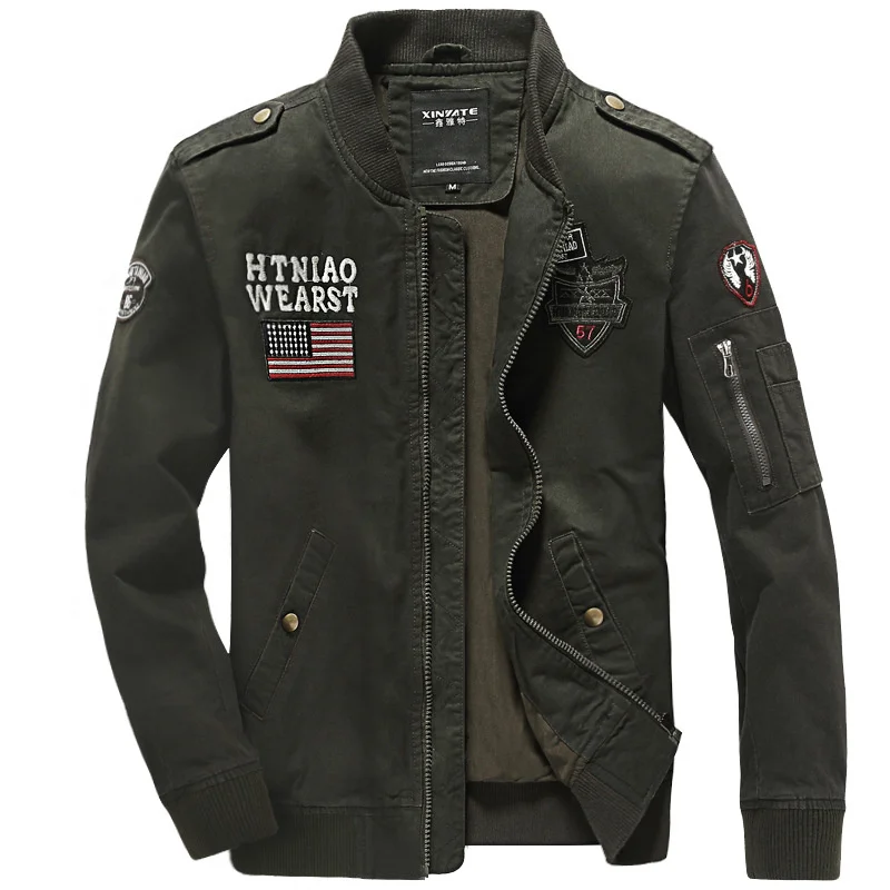 Bomber Jacket Men Fashion Casual Windbreaker Jacket Coat Men Spring and Autumn New Hot Outwear Stand Slim Military Embroidery
Bomber Jacket Men Fashion Casual Windbreaker Jacket Coat Men Spring and Autumn New Hot Outwear Stand Slim Military Embroidery