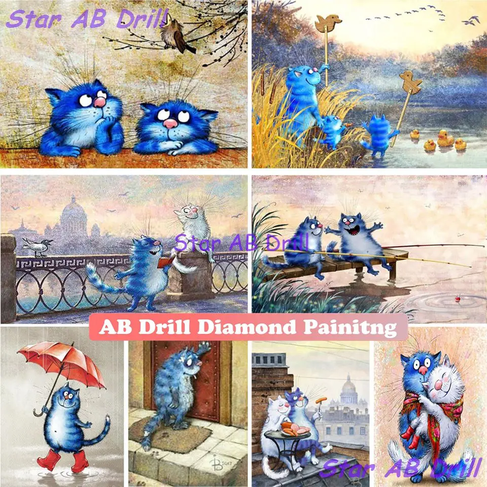 Cartoon Blue White Cat Diamond Painting Romantic Love Animal Art 5d Diy AB Drill Mosaic Cross Stitch Kit Home Decor Crafts Gifts
Cartoon Blue White Cat Diamond Painting Romantic Love Animal Art 5d Diy AB Drill Mosaic Cross Stitch Kit Home Decor Crafts Gifts