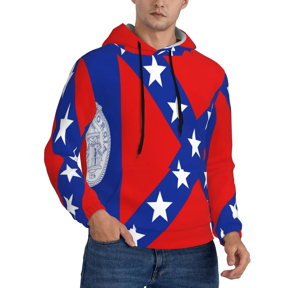 Sudaderas Trends Men Hoodie Casual Streetwear Hip Hop Sweatshirt Autumn Harajuku Flag Of Georgia State 1956 USA
Sudaderas Trends Men Hoodie Casual Streetwear Hip Hop Sweatshirt Autumn Harajuku Flag Of Georgia State 1956 USA