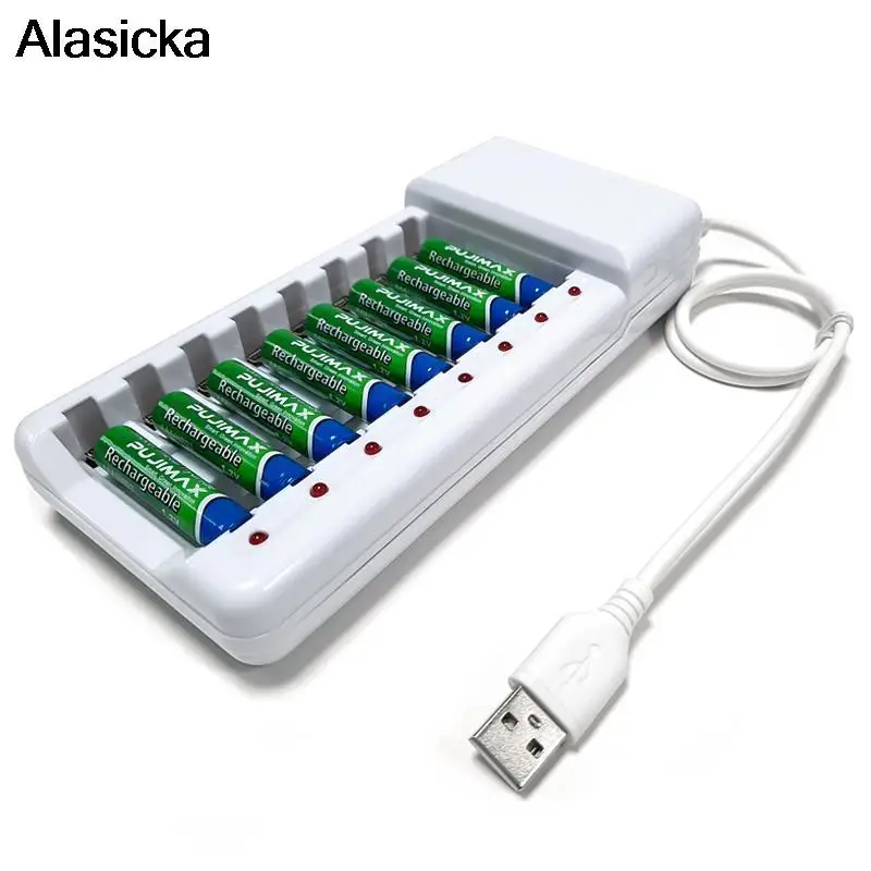 For AA/AAA Ni-Cd Rechargeable Batteries For Remote Control Microphone Camera 8 Slots EU Cable Intelligent Battery Charger
For AA/AAA Ni-Cd Rechargeable Batteries For Remote Control Microphone Camera 8 Slots EU Cable Intelligent Battery Charger