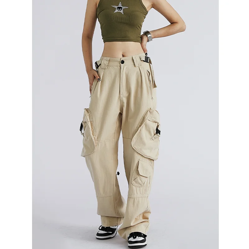 Apricot Women's Pants Adjustable Waist Baggy Overalls High Street Hip Hop Style Fashion Multiple Pockets Wide Leg Trouser
Apricot Women's Pants Adjustable Waist Baggy Overalls High Street Hip Hop Style Fashion Multiple Pockets Wide Leg Trouser