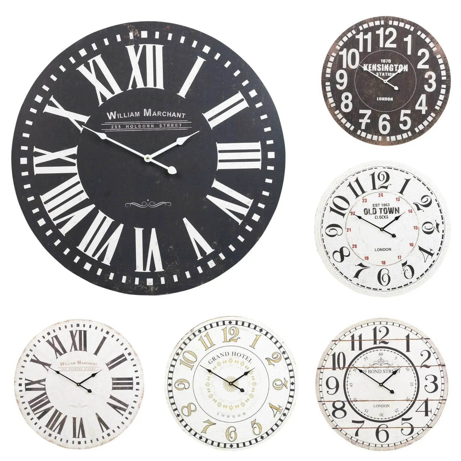 New 60cm Extra Large Round Wooden Wall Clock Vintage Retro Antique Distressed Chic
New 60cm Extra Large Round Wooden Wall Clock Vintage Retro Antique Distressed Chic