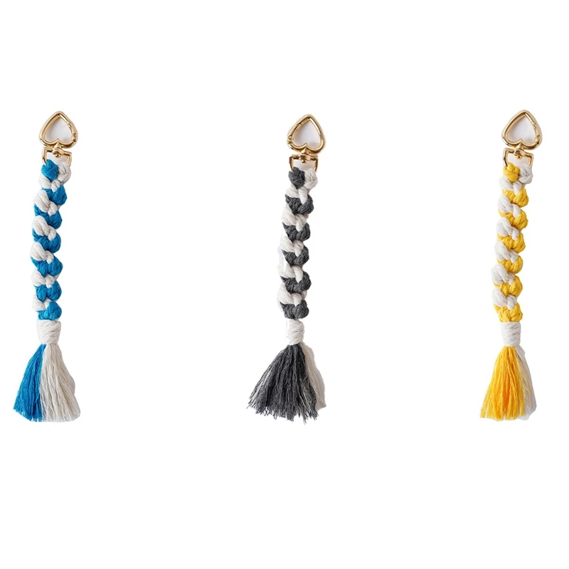 3Pcs Bohemian Tassel Keychains Love Keychain For Women Macrame Braided Pendant Backpack Ornament Gift For Friends
3Pcs Bohemian Tassel Keychains Love Keychain For Women Macrame Braided Pendant Backpack Ornament Gift For Friends