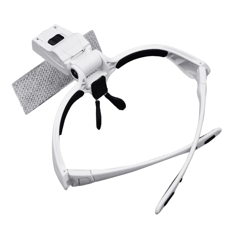 

1X/1.5X/2X,2.5X/3.5X Headband Magnifier with LED Light Handsfree Head Mount Magnifying Glass Headset Loupe Tools Gift