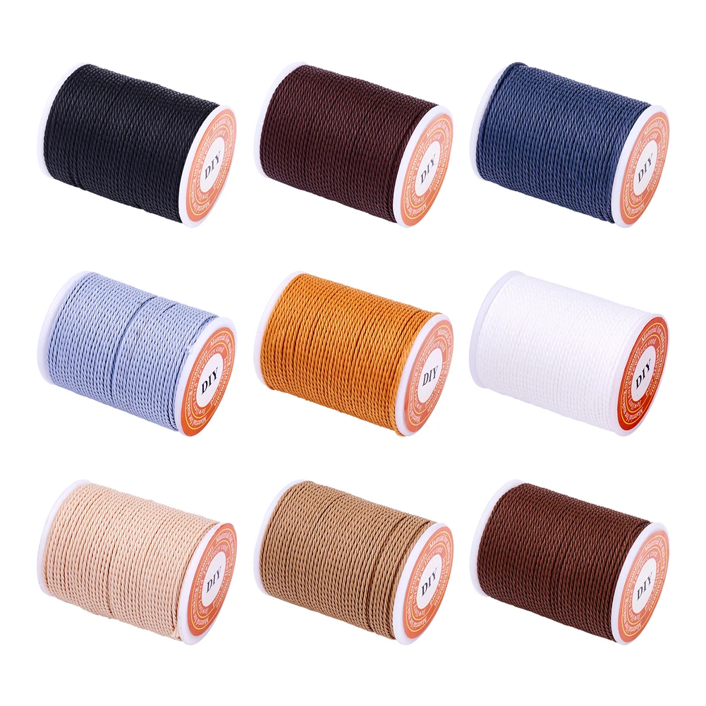 9rolls 11m/roll 1mm Waxed Polyester Cord Waxed Thread Cord String for Jewelry Necklace Bracelet DIY Braided Making Accessories
9rolls 11m/roll 1mm Waxed Polyester Cord Waxed Thread Cord String for Jewelry Necklace Bracelet DIY Braided Making Accessories