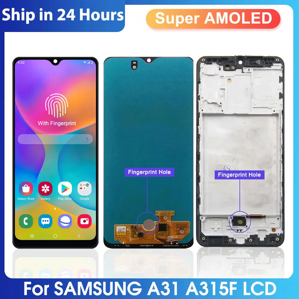 6.4" Super AMOLED For SAMSUNG GALAXY A31 A315 LCD Display With Touch Screen Digitizer Assembly Replacement Parts SM-A315F/DS lCD
6.4" Super AMOLED For SAMSUNG GALAXY A31 A315 LCD Display With Touch Screen Digitizer Assembly Replacement Parts SM-A315F/DS lCD