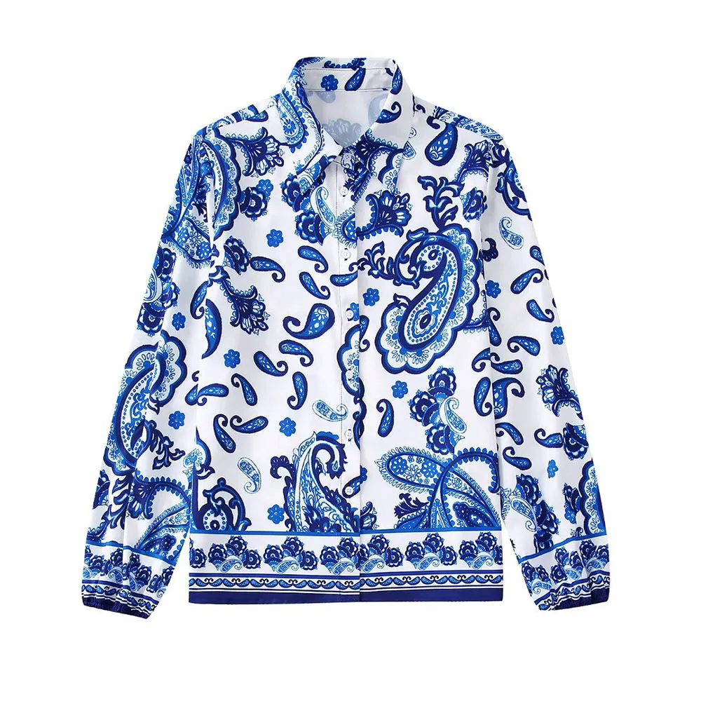 Woman Clothing Elegant Floral Print Chic Lady Shirt Vintage Long Sleeve Lady Blouses Button Lapel Female Shirts Tops
Woman Clothing Elegant Floral Print Chic Lady Shirt Vintage Long Sleeve Lady Blouses Button Lapel Female Shirts Tops