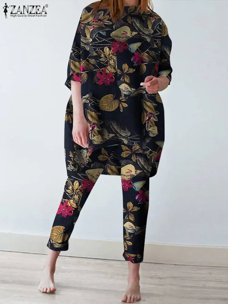2022 ZANZEA Summer Floral Print Woman Matching Set Short Sleeve O-Neck Fashion Casual Blouse Bohemian Elastic Urban Pant Trouser
2022 ZANZEA Summer Floral Print Woman Matching Set Short Sleeve O-Neck Fashion Casual Blouse Bohemian Elastic Urban Pant Trouser
