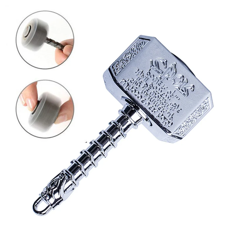 

1pcs Wiitin Thors Battle Hammer Fidget Hand Spinner Made By Metal, The Mighty Mjolnir Keychain Toy - Antique Brass