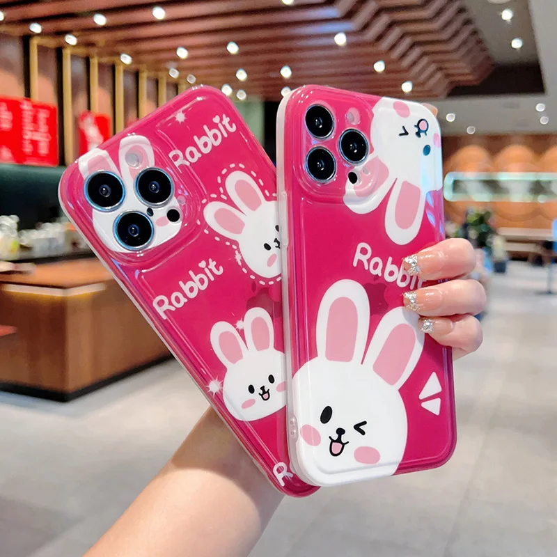 Cute Cartoon Smile Rabbits Phone Case For iPhone 11 14 Plus 12 13 Pro Max X XR Xsmax Shockproof Soft Silicone Case Back Cover
Cute Cartoon Smile Rabbits Phone Case For iPhone 11 14 Plus 12 13 Pro Max X XR Xsmax Shockproof Soft Silicone Case Back Cover