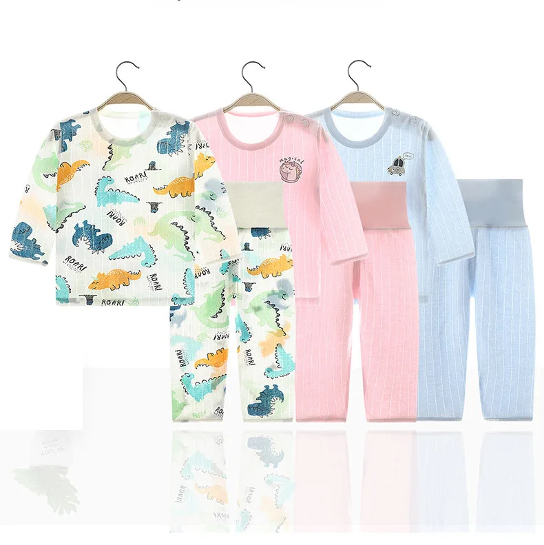 Пижамный комплект для новорожденных девочек и мальчиков, Детская осенняя одежда для сна, топ с динозавром и штаны с высокой талией для защит...
Пижамный комплект для новорожденных девочек и мальчиков, Детская осенняя одежда для сна, топ с динозавром и штаны с высокой талией для защит...
